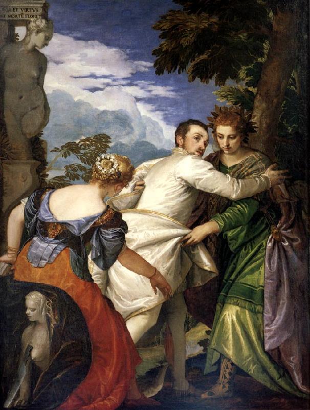 Paolo Veronese Allegory of virtue and vice Spain oil painting art